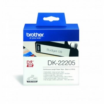 Brother DK22205  62mm x 30.48m Continuous Paper Tapes