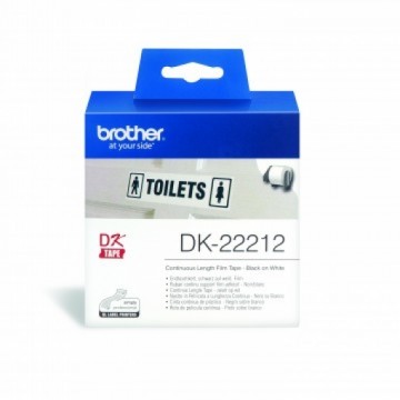 Brother DK22212  62mm x 15.24m Continuous White Film Tape