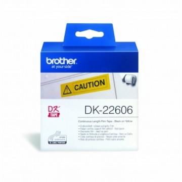 Brother DK22606   62mm x 15.24m Yellow Continuous Film Tape