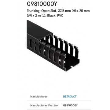 BETADUCT SLOTTED TRUNKING (B) 37.5X 25MM