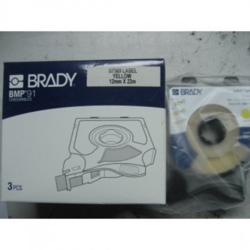 Brady Label Yellow  M91-12-YL ( 3pcs/Box)