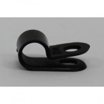 CABLE CLAMP BLACK DIA6.35MM 100PCS/PKT